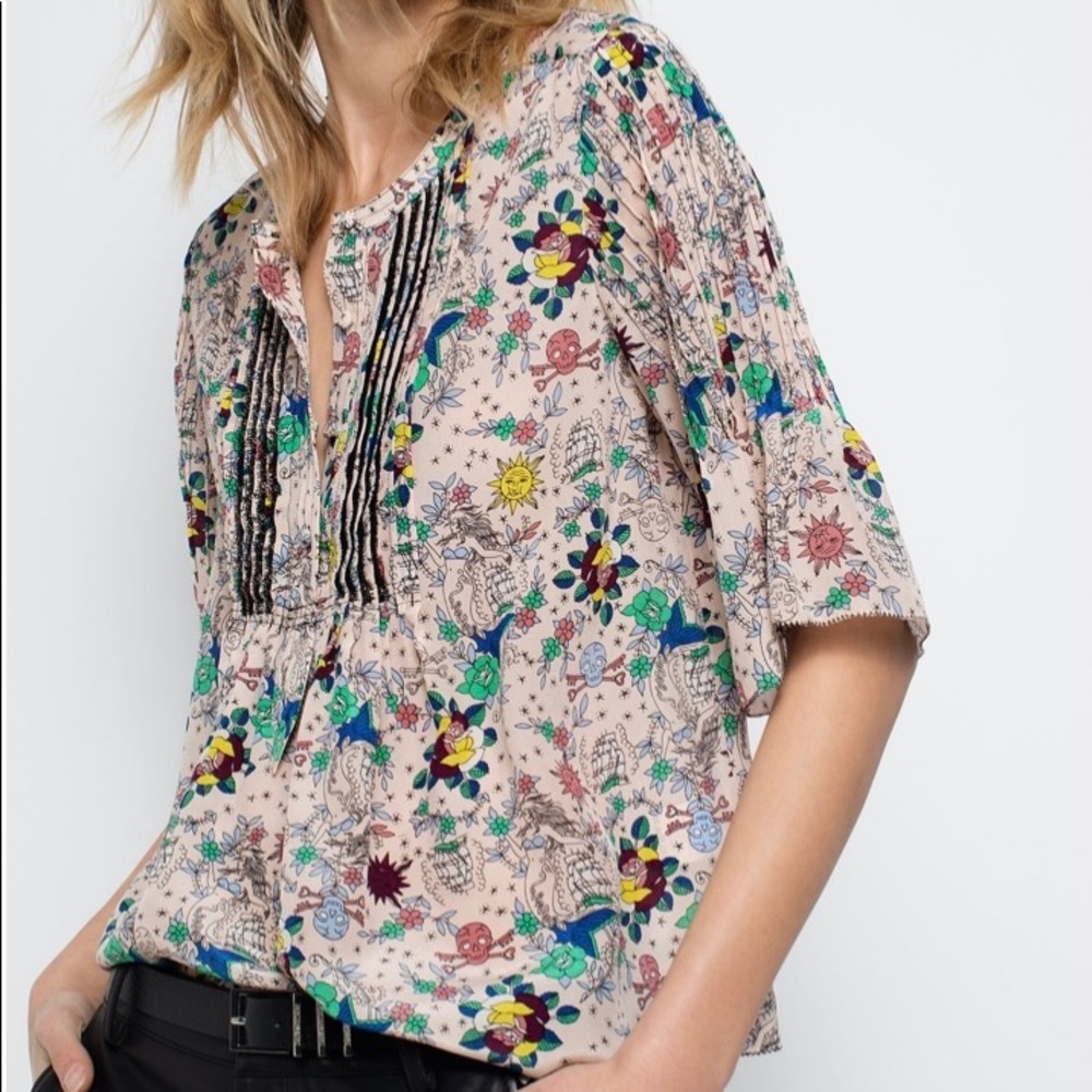 Zadig&Voltaire Thai Tattoo Blouse